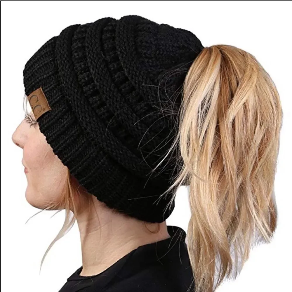 CC Messy bun ! Ponytail Beanie Hat Cutest
